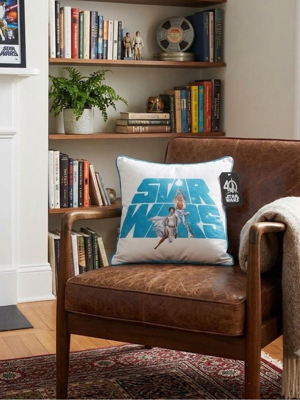 NWT Star Wars 40th Anniversary Vintage Poster Graphic Decorative Throw Pillow